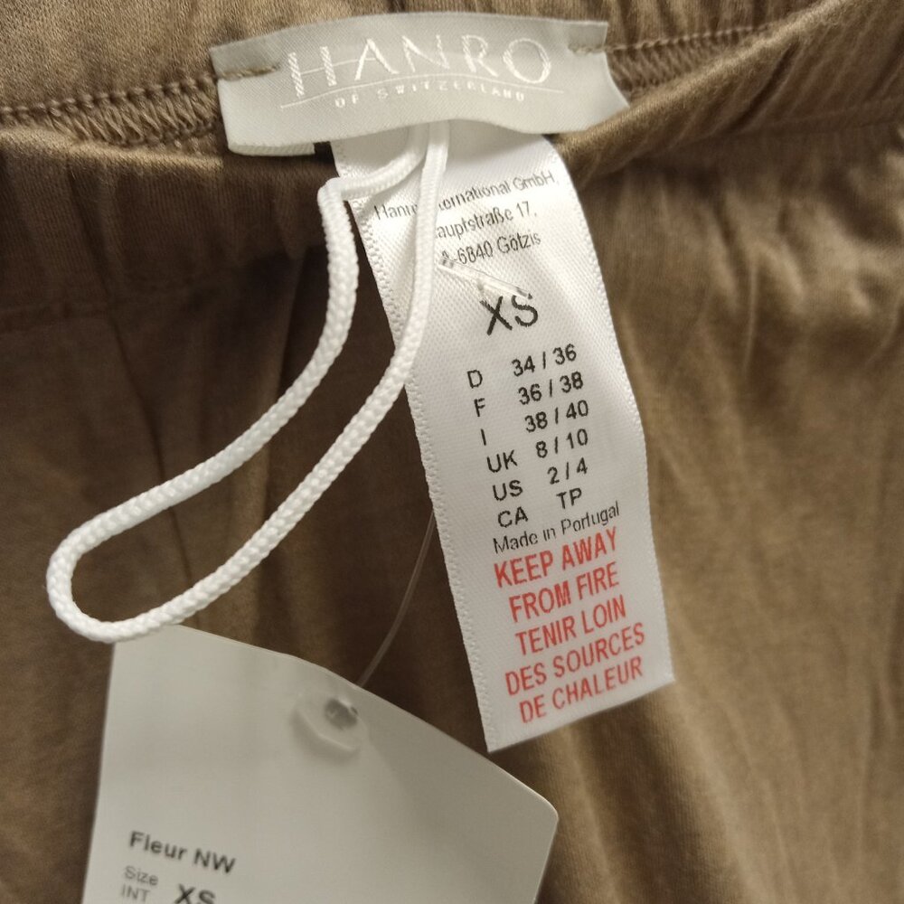 Hanro of Switzerland Sleepwear Tan Pant in Size XS - Picture 3 of 4